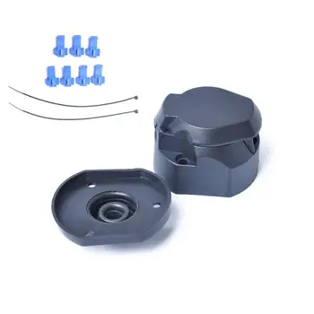 12 В 7-контактный пластиковый Европейский разъем для прицепа, соединитель для электрооборудования фаркопа с резиновым кольцом, круглое гнездо для подключения прицепа