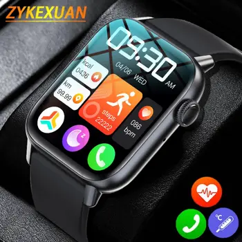 2023 Новые Смарт-часы с Bluetooth-вызовом Для мужчин, Температура тела, Пульсометр, монитор сна, Водонепроницаемые Умные женские часы для Android IOS