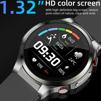 2023 Новые часы для измерения уровня глюкозы в крови ЭКГ Мужские часы для мониторинга температуры тела умные часы для xiaomi Huawei Samsung