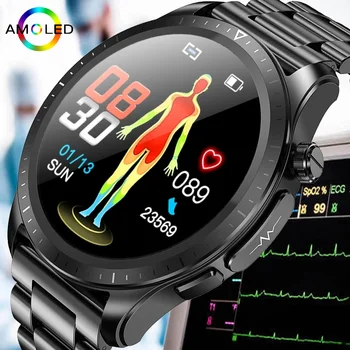 2023 Новый монитор уровня глюкозы в крови, умные часы для Здоровья, мужские ЭКГ + PPG, термометр для измерения артериального давления, IP68, водонепроницаемые женские спортивные умные часы