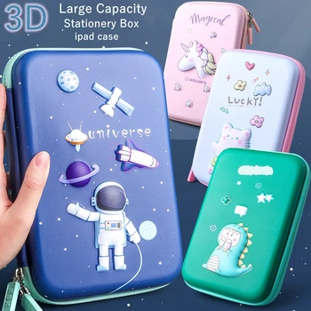 3D EVA, пенал для астронавта с Единорогом, Большая емкость, Мультяшная Канцелярская коробка, Пенал для карандашей, Студенческая ручка, школьные подарки, чехол для iPad