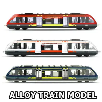 4-6 лет, Детский имитационный поезд из сплава, Детская модель поезда, отлитая под давлением, скоростной поезд, игрушки из сплава для мальчиков, подарок