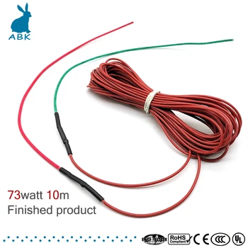 6K 10m 73w нагревательный кабель из углеродного волокна и силиконовой резины, мягкий прочный нагревательный провод без излучения, теплый тепловой кабель, электрический нагрев