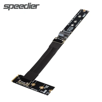 ADT M.2 NVME SSD Riser Cable Удлинитель твердого диска Поворот на 90 градусов влево Под Углом M2 M Ключ 2280 Riser Card Адаптер STX Extender