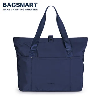 BAGSMART Складная сумка-тоут для женщин, спортивная сумка на молнии, Большая сумка через плечо с верхней ручкой, сумка для путешествий, работы, школы