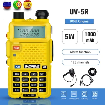 Baofeng Walkie Talkie UV-5R Портативная Охотничья Ветчина CB Радиостанция UV5R FM-Трансивер 5 Вт УКВ UHF UV 5R Профессиональный Передатчик