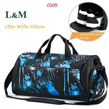 L & M Профессиональная Популярная Мужская Женская сумка через плечо, спортивная сумка Большой емкости, Спортивные сумки, Дорожная сумка, Прочная женская сумка для йоги