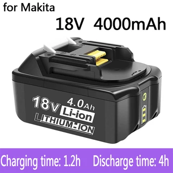 Makita 18V 4000mAh Перезаряжаемые электроинструменты Makita Аккумулятор со светодиодной литий-ионной заменой LXT BL1860B BL1860 BL1850