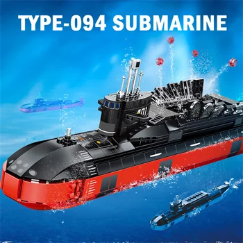 MEOA, Военный линкор, строительные игрушки, Наборы для мальчиков, 996 шт., Атомная подводная лодка Типа 94, строительные блоки, кирпичи, строительные игрушки