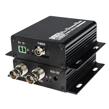 SD HD SDI-волоконно-оптический преобразователь через разъем FC одноволоконный кабель 20 км SDI-волоконный передатчик-приемник