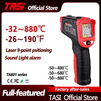 TASI TA601A/B/C Цифровой Инфракрасный Термометр Лазерный Измеритель температуры Позиционирования VA Цветной ЖК-дисплей Световая Сигнализация Бесконтактный Termometro