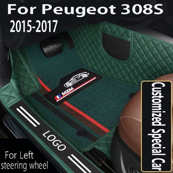 Автомобильные коврики Для Peugeot 308s 2017 2016 2015 Аксессуары для авто Интерьера Ковры на Заказ Коврик для укладки автомобиля