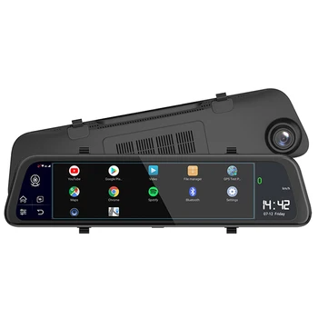 Автомобильный Видеорегистратор FHD 1080P GPS с 12-Дюймовым Сенсорным экраном, Автомобильная Камера С Поддержкой WiFi Ночного Видения ADAS Dash Cam для Автомобиля