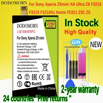 Аккумулятор DODOMORN LIS1594ERPC Для Sony Xperia Z5mini XA Ultra C6 F3216 F3215 F3216Xc Xmini F5321 Z5C Z5 + Номер для отслеживания