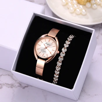 Бренд Lvpai, комплект из 2 предметов, женские часы-браслет, модное женское платье, женские наручные часы, роскошные кварцевые часы из розового золота, прямая поставка