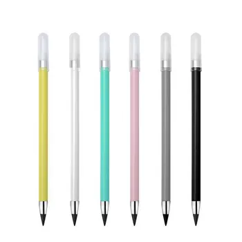 Вечный карандаш с колпачком для ручки, однотонный карандаш Infinity для письма, Офисные аксессуары, школьные принадлежности и канцелярские принадлежности