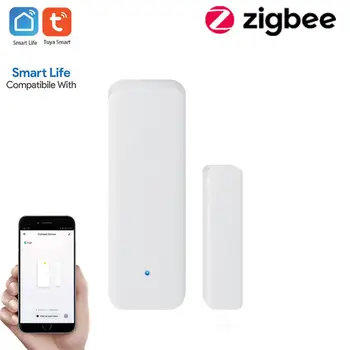 Датчик двери, окна Tuya Zigbee 3.0, приложение Smart Life, монитор дистанционного управления, детекторы охранной сигнализации, работает с Alexa Google Home