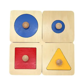 Деревянные Игрушки для сортировки Фигур, головоломка в форме Монтессори для малышей, Развивающие Игрушки для сортировки фигур, соответствующие цвету, для детей Ясельного возраста
