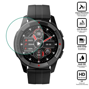 Защитная пленка Для смарт-часов из твердого закаленного стекла Для Mibro X1 Sport Smart Watch Display Screen Protector Полное покрытие Аксессуаров