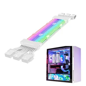 Кабели для ПК, удлинитель провода RGB 24PIN ARGB, световой эффект RGB, внутренние принадлежности для ПК, для модификации компьютера, для работы, для игры