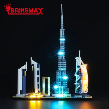 Комплект светодиодов BriksMax для коллекции 21052 Dubai Skyline, набор строительных блоков (не включает модель) Игрушки для детей