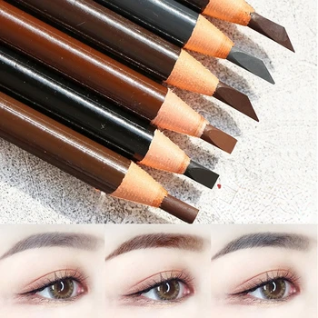 Корейский Стойкий Водонепроницаемый карандаш для бровей, ручка для татуировки, подводка для глаз, не размазывающийся макияж, Блестящая косметика для глаз с точилкой для карандашей