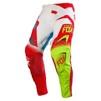 Красные, белые, желтые, 360-метровые мотокроссовые брюки мужские MX/ATV Dirt Bike для езды по бездорожью