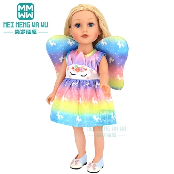 Кукольная одежда для американской куклы 45 см и куклы toy born 43 см, аксессуары для кукол, платье ангела, подарок для девочки