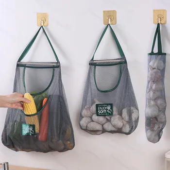 Кухонная настенная переносная сумка для хранения Дышащий Органайзер для фруктов и овощей Бытовой Балкон Принадлежности для хранения в ванной комнате