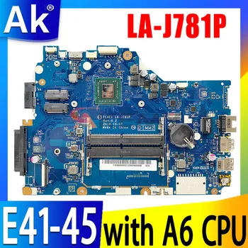 Материнская плата LA-J781P для ноутбука Lenovo E41-45 Материнская плата с процессором A6 AMD 100% тест В порядке оригинал