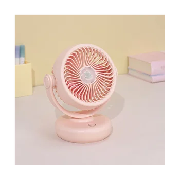 Многофункциональный портативный вентилятор для домашнего офиса, кемпинга, ночного освещения, который можно повесить с помощью трехскоростного USB-вентилятора Розовый