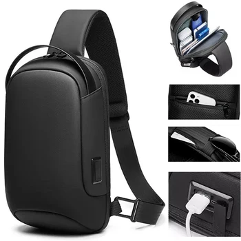 Мужская многофункциональная сумка через плечо с USB, дорожная водонепроницаемая оксфордская сумка-слинг, нагрудная сумка-мессенджер, сумка через плечо для мужчин и женщин