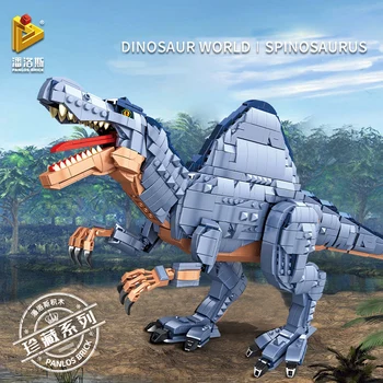 Огромная модель динозавра, строительные блоки, игрушка для сборки мальчика, полезный интеллект, подарок на день рождения для детей 6-8-12 лет и старше