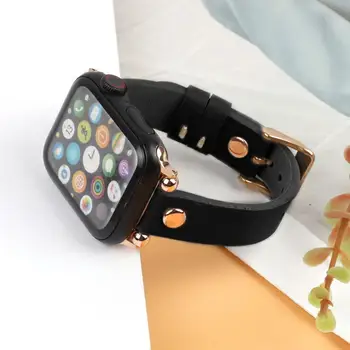 Ремешок для часов с бусинами Декор Быстросъемный Регулируемый профессиональный ремешок для наручных часов Унисекс с несколькими отверстиями для Apple Watch SE 6 5 4 3 2