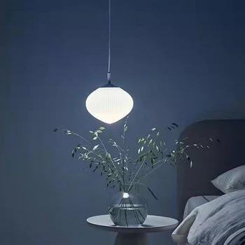 Ретро Черно-серое стекло E27 Потолочный подвесной светильник Nordic LED люстра для гостиной, столовой, кухни, спальни, подвесной светильник