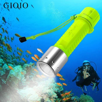 Светодиодный фонарик для дайвинга Super Underwater IPX6 Водонепроницаемый фонарь для дайвинга Профессиональная лампа для подводного плавания