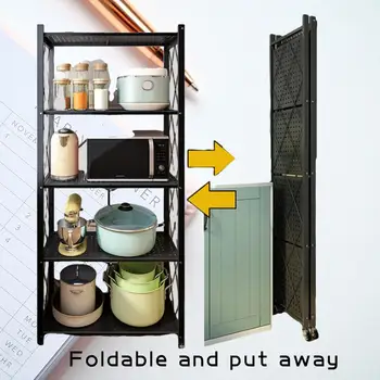 Складной многослойный передвижной кухонный стеллаж для хранения: Идеальное компактное решение для Вашей кухнипредставляем наши инновации