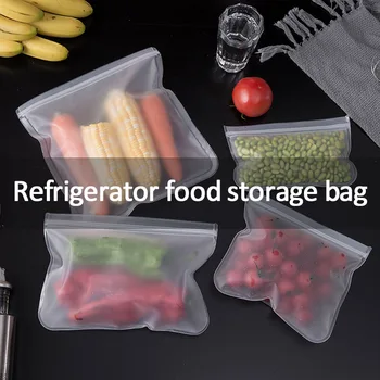 Сумка для хранения продуктов EVA, сумка для хранения продуктов в холодильнике, герметичный пакет для фруктов и овощей, многоразовый, на молнии, водонепроницаемый, многоразовый