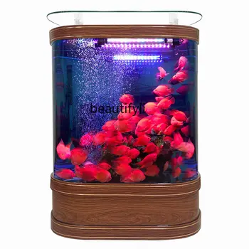 ТВ-шкаф, аквариум для рыб В гостиной, Новый светлый роскошный пол с самоциркуляцией, Интегрированная вода для изменения экологии
