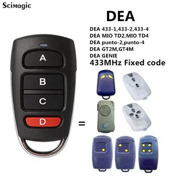 Управление гаражом DEA 433 МГц с фиксированным кодом DEA 433-1 433-2 MIO TD2 TD4 punto-2 GT2M GT4M GENIE Дверной Пульт дистанционного Управления