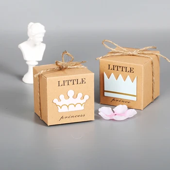 10 шт. Коробки конфет для принца и принцессы, Подарочная коробка для путешествий, Бумажная Упаковка для подарков на Свадьбу, День Рождения, Рождество