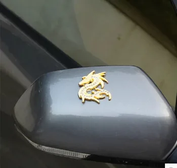 10 шт. Металлическая наклейка с изображением Дракона на автомобиль, эмблема, значок