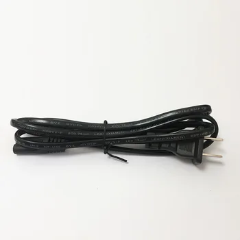 1шт 1,5 м Высококачественный 2-контактный штекерный шнур питания переменного тока Кабель с медным проводом Адаптер для зарядки ПК ноутбук (черный)