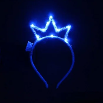 20 штук для детей и взрослых, Повязка на голову со светящейся короной для Девочек, Головной Убор со светодиодной подсветкой, Украшение на День Рождения, Хэллоуин, navidad 2023