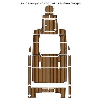 2016 Renegade 32 куб. см, Платформа для плавания, Коврик для кокпита, Лодка, Пенопласт EVA, Коврик для пола из искусственного Тика