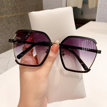 2021 Новые Винтажные Солнцезащитные очки для женщин Роскошных дизайнерских оттенков в розовой оправе, Модные Прямоугольные очки, Градиентные Солнцезащитные очки UV400