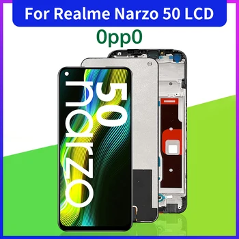 6,6-дюймовый Realme Narzo 50 LCD100% оригинальный дисплей с сенсорным экраном digitizer в сборе OPPO Narzo 50 RMX3286 LCD сервисные запчасти