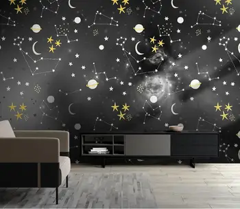 beibehang papel de parede 3d Звездное небо планета космическая печать обои ТВ фон 3D обои домашний декор украшение комнаты