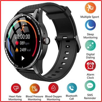 Bluetooth Смарт-часы Для мужчин И Женщин, 1,28-дюймовый монитор уровня кислорода в крови, Музыкальный плеер, BT-вызов, Спортивный Фитнес-трекер, Умные часы для Xiaomi