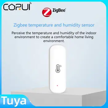 CORUI Tuya ZigBee Умный Датчик температуры и влажности, Термометр, Приложение для Дистанционного Управления, Домашняя Безопасность, Работа С Alexa Google Home